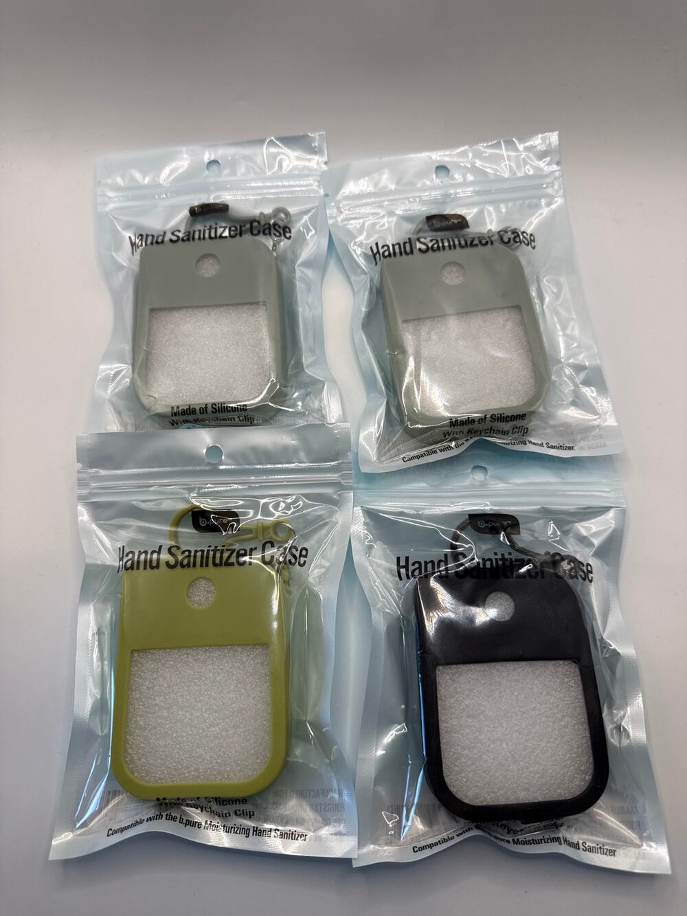 B Pure Hand Sanitizer Case Set X 4 Gray Black Green
